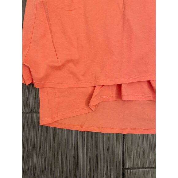 Pure Jill Elliptical Layered Top Peach Dude Petite Medium Cotton/Modal Blend - Picture 2 of 7